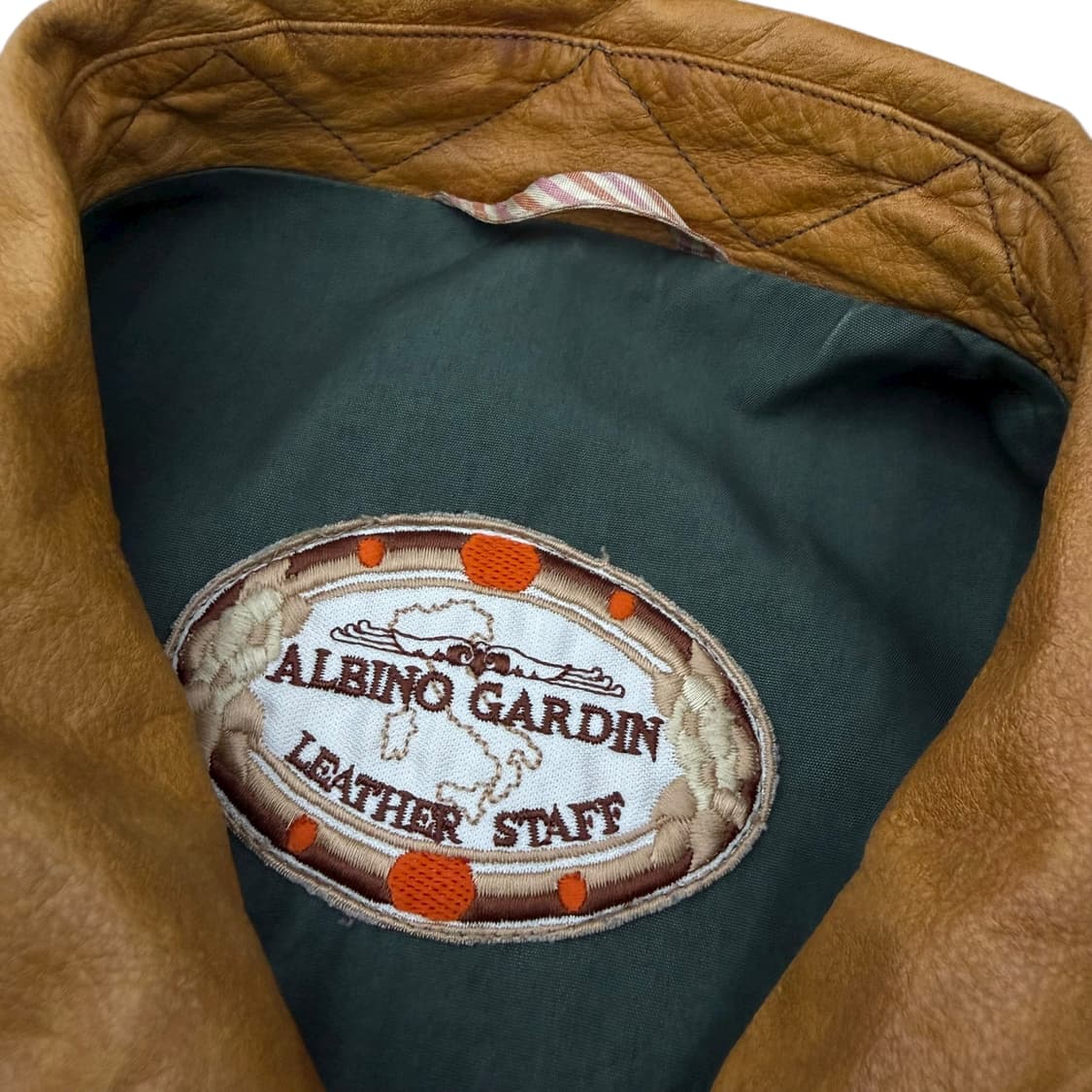 60s ALBINO GARDIN 빈티지 레더카라 더블버튼 야상 초어자켓  상품이미지9