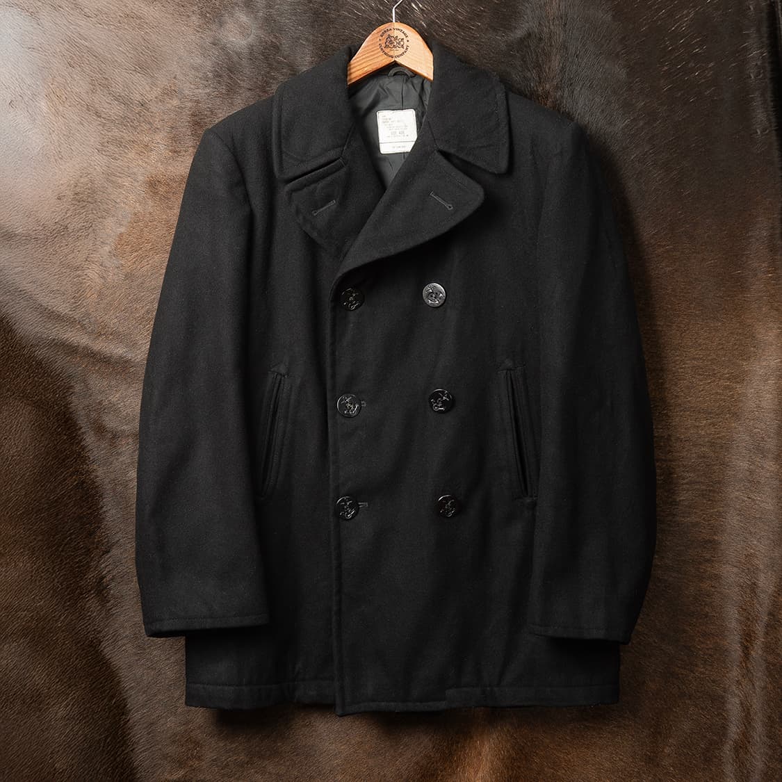 [40R] 80s 미해군 울 피코트 오리지널 블랙 상품이미지1