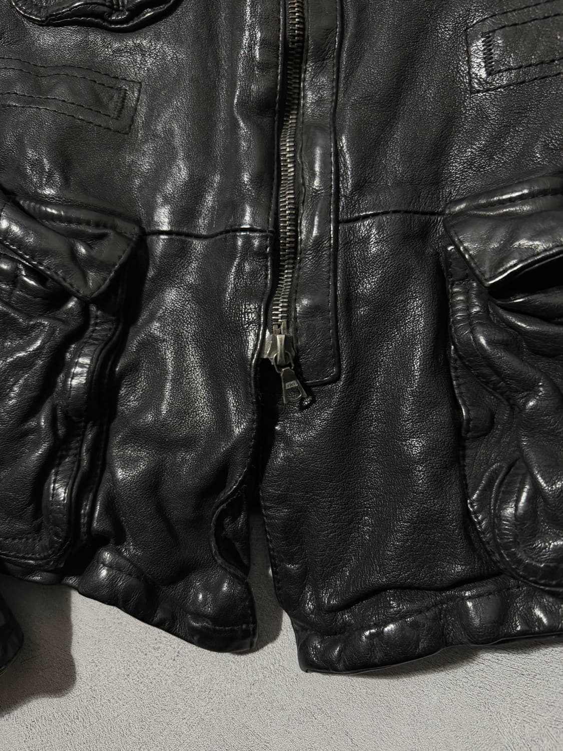 닐바렛 버팔로 멀티지퍼 레더자켓 상품이미지6