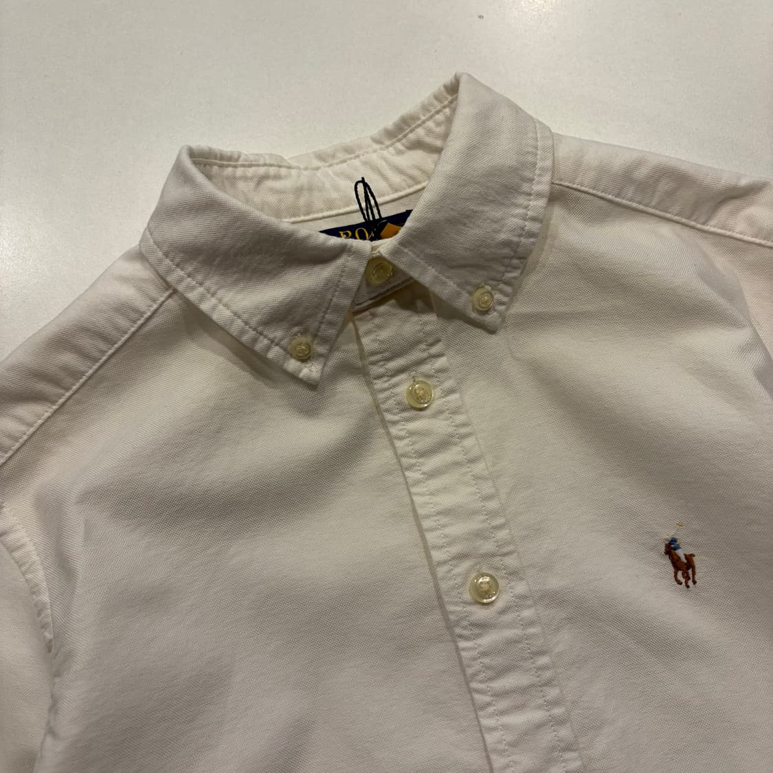 [M] 폴로 랄프로렌 보이즈 옥스포드 셔츠 화이트 D58 상품이미지3