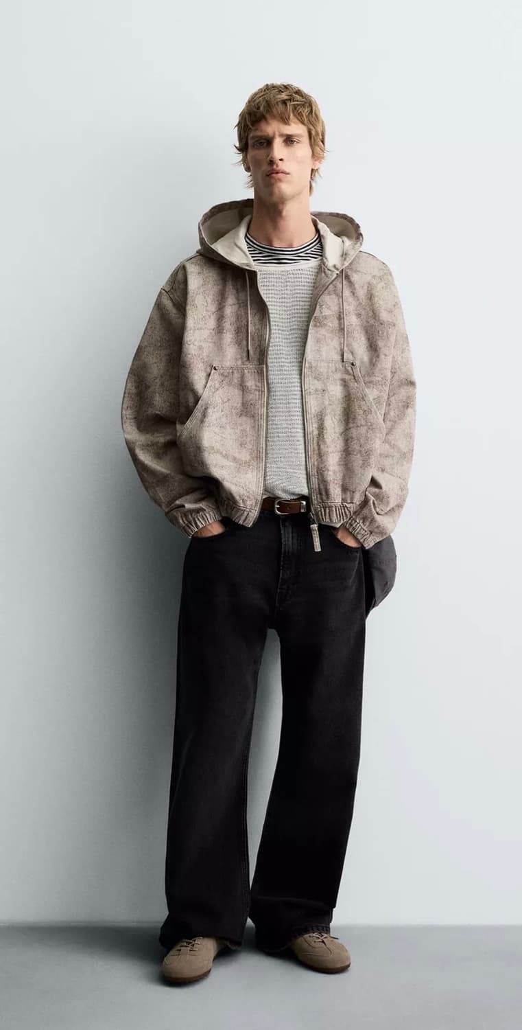 자라 워싱 후드 점퍼 상품이미지2