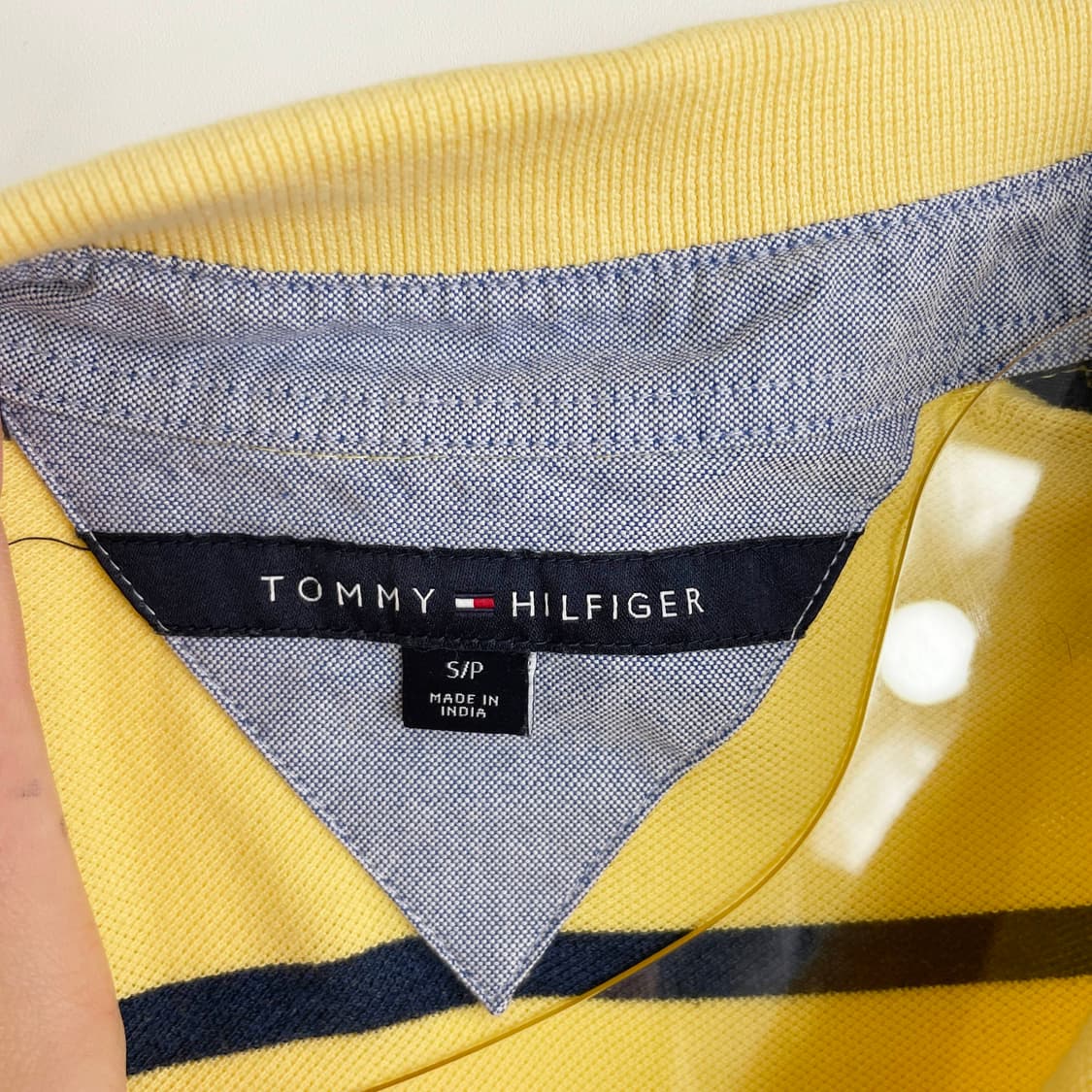 A2 타미힐피거 스트라이프 긴팔 폴로 셔츠 M사이즈 상품이미지5