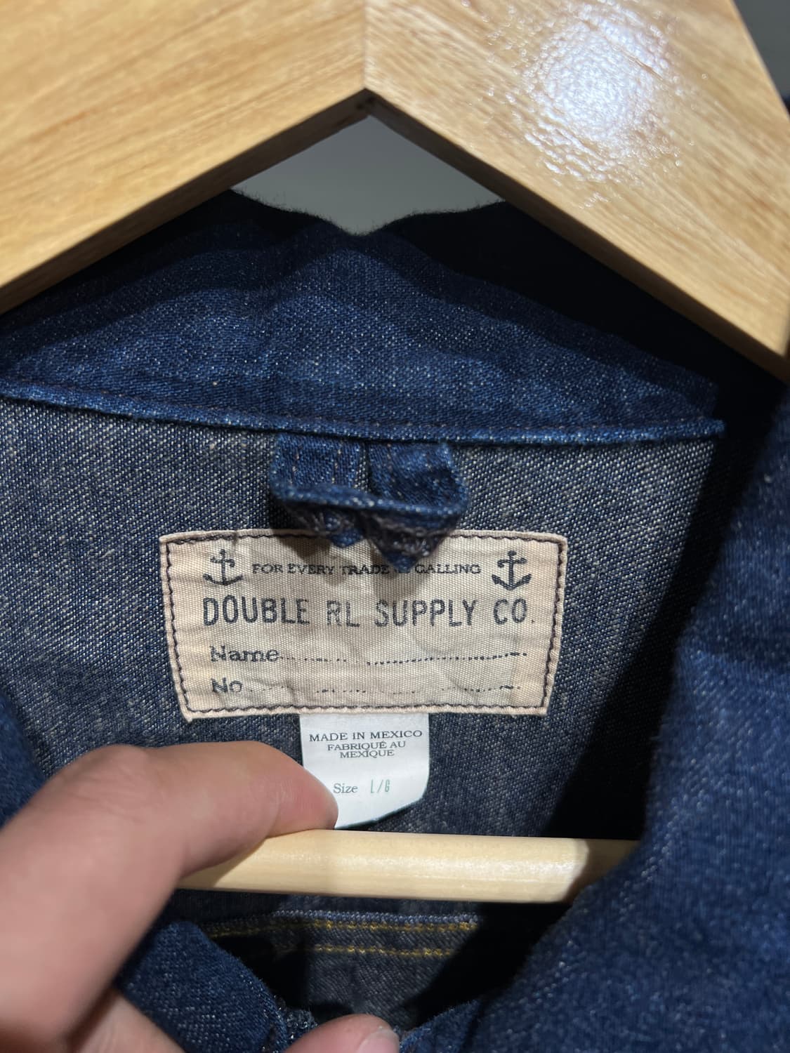 Double RL RRL 더블알엘 밀리터리 투포켓 데님자켓 상품이미지6