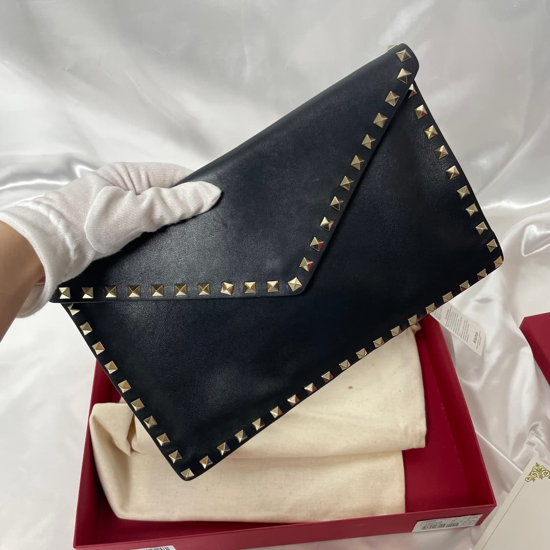 발렌티노 락스터드 클러치 블랙 풀세트 A급 상품이미지1