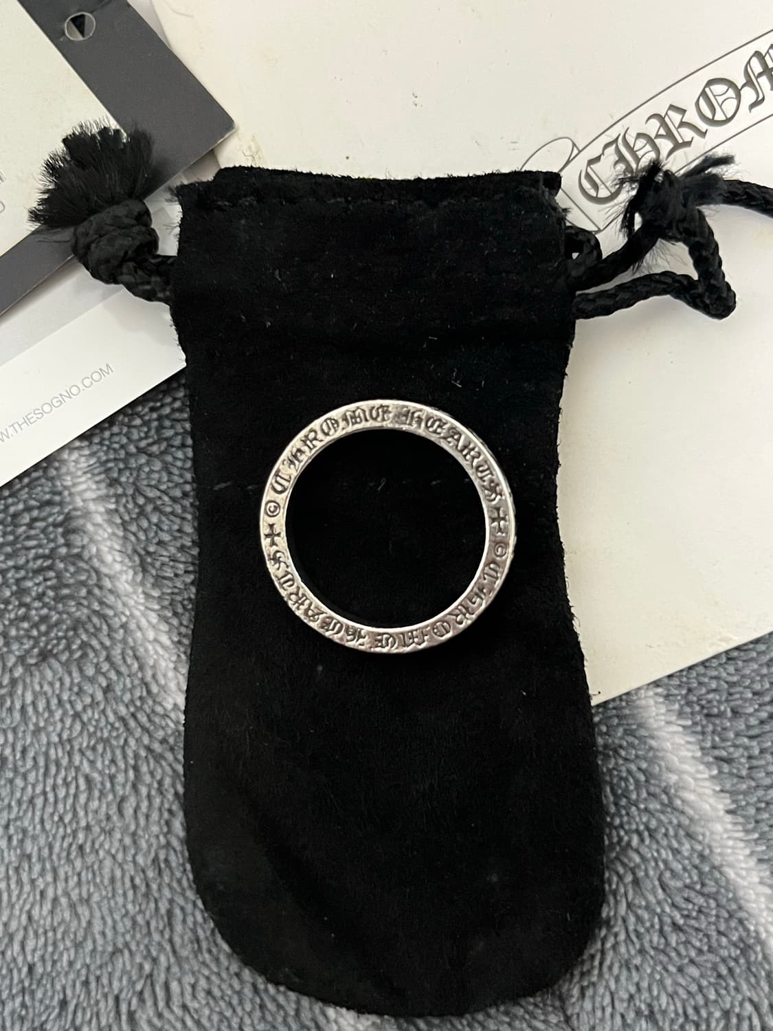 [21호] 크롬하츠 LA 퍽유링 반지 3mm 상품이미지1