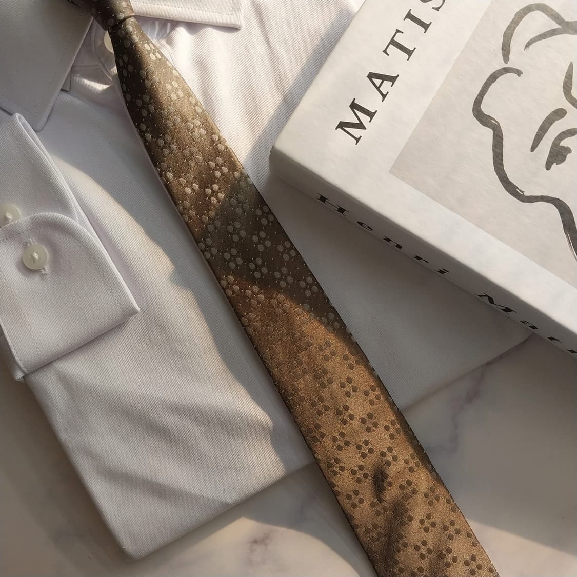 모스키노 실크 브라운 도트 슬림 넥타이 6.6cm A+등급 K1446
 상품이미지8