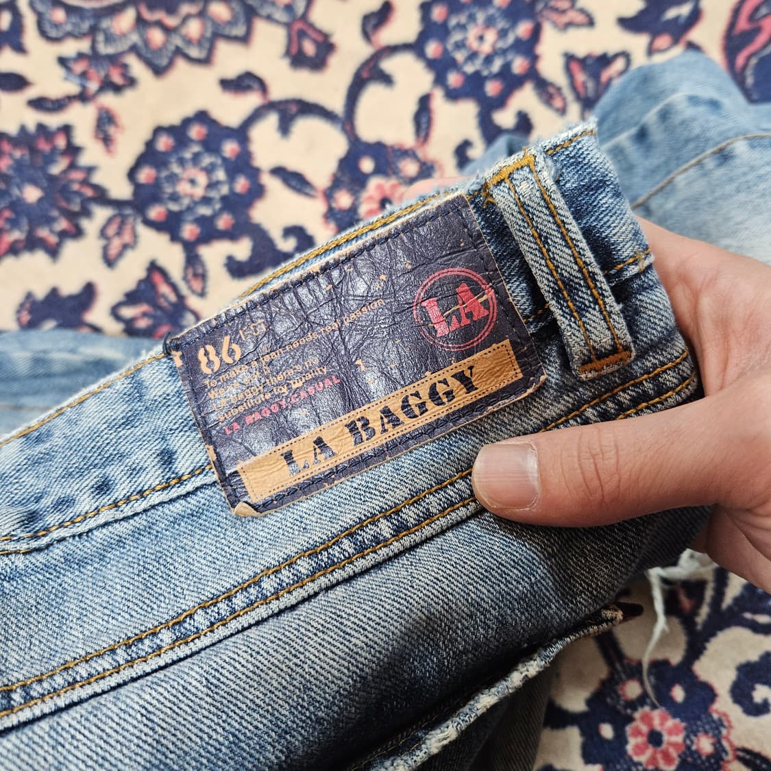 LABAGGY Company 빈티지 덧댐 워싱 레귤러핏 데님팬츠 상품이미지10