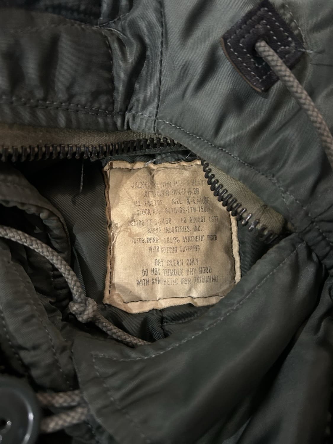 1977s 알파 인더스트리 N-2B 플라이트 자켓 상품이미지2