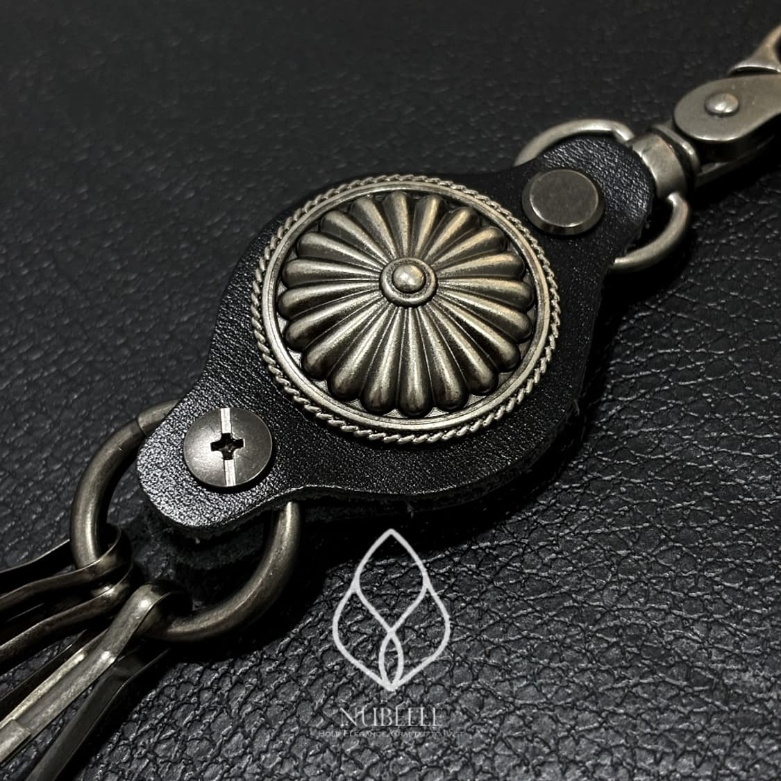🌗 Chrome stud keyring / 크롬 플라워 스터드 키링 상품이미지4