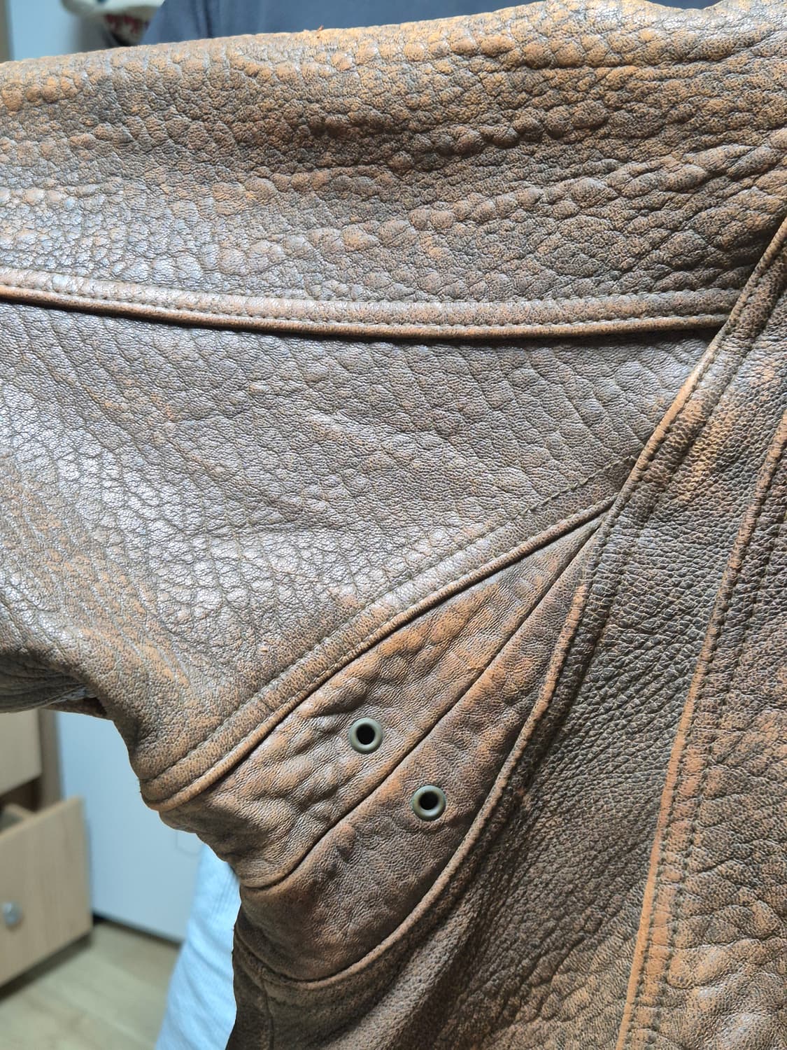 Mister sanwa 소가죽 A-2 자켓 L  상품이미지4