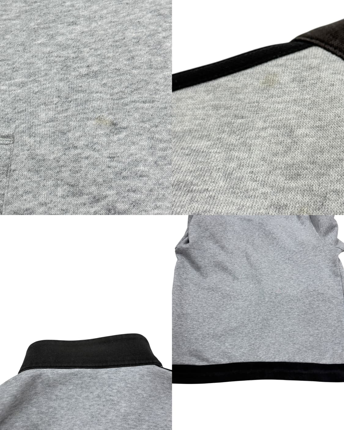 아디다스 빈티지 리니어로고 그레이 회검 코튼 면져지 집업 자켓 XL 상품이미지8