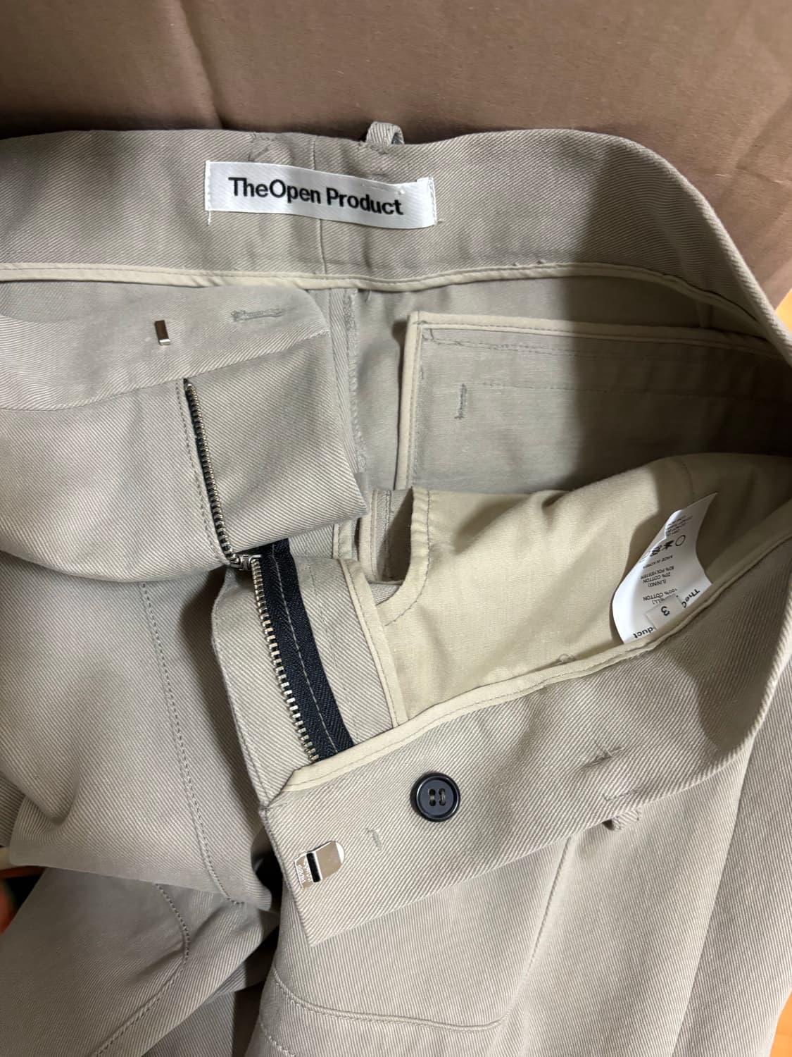 OPEN YY / 토프 스퀘어 리버스 패치 슬랙스 상품이미지8