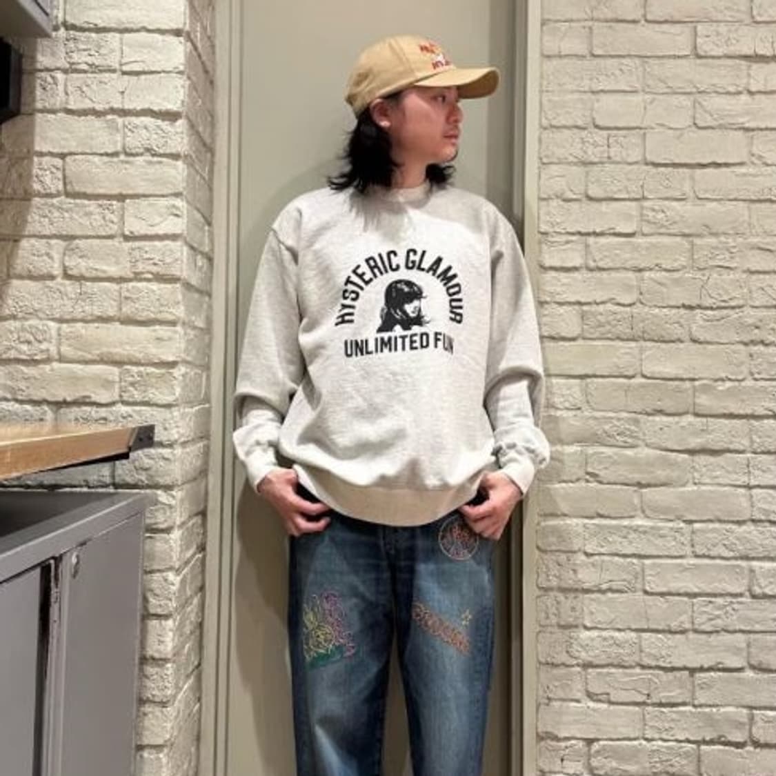 히스테릭글래머 프린티드 스웻셔츠 맨투맨 오트밀 상품이미지9