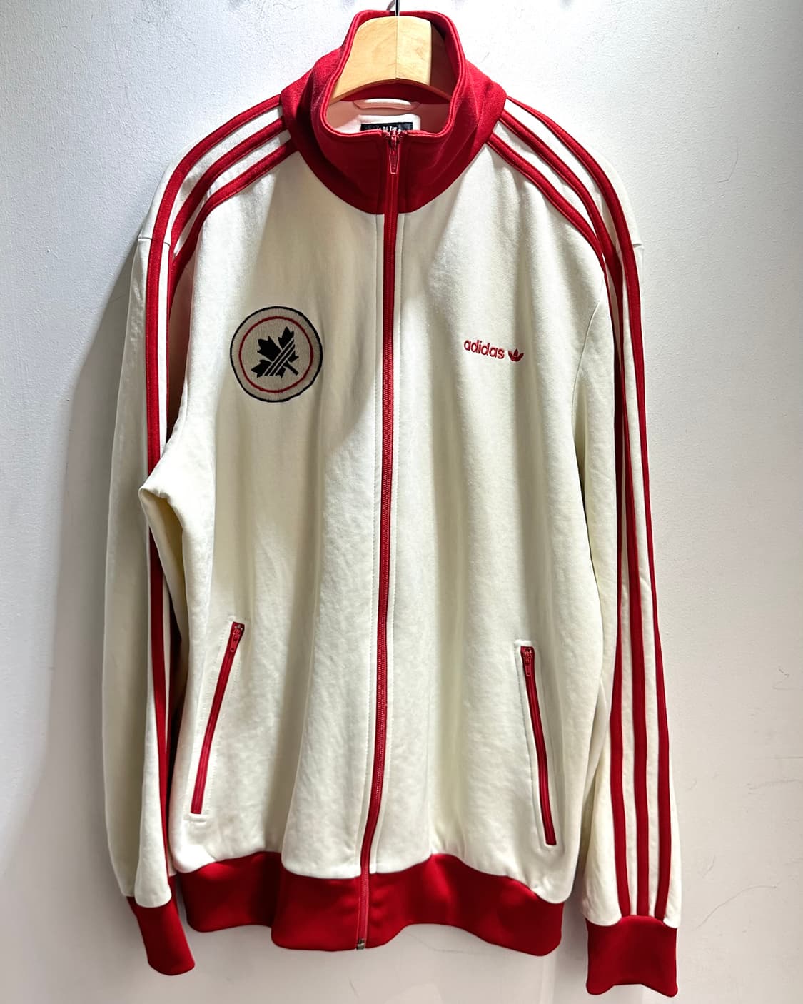 XXL 아디다스 캐나다 레드라인 화이트 배색 트랙탑 상품이미지3
