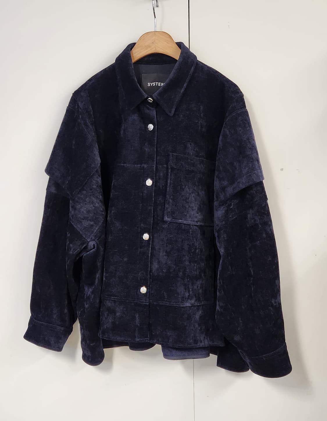 시스템 오버사이즈 벨벳 슬릿 셔츠 (55) 24SS 상품이미지6