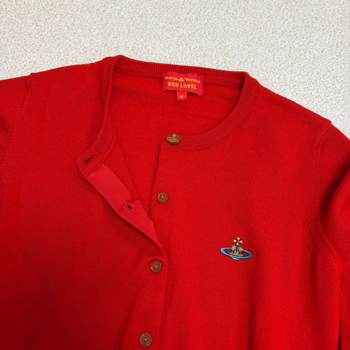 비비안웨스트우드 레드라벨 울 가디건 레드 상품이미지4