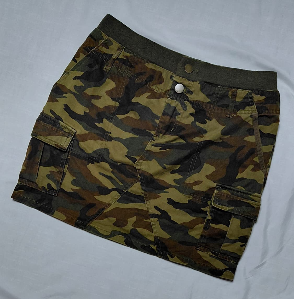 [L] 빌라봉(Billabong) 빈티지 카모 카고 미니 스커트 상품이미지1