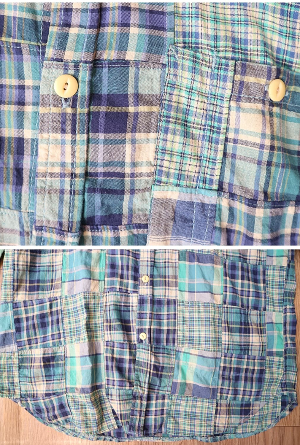 
BACK NUMBER 백넘버 코튼100% 패치워크 체크남방

 상품이미지4