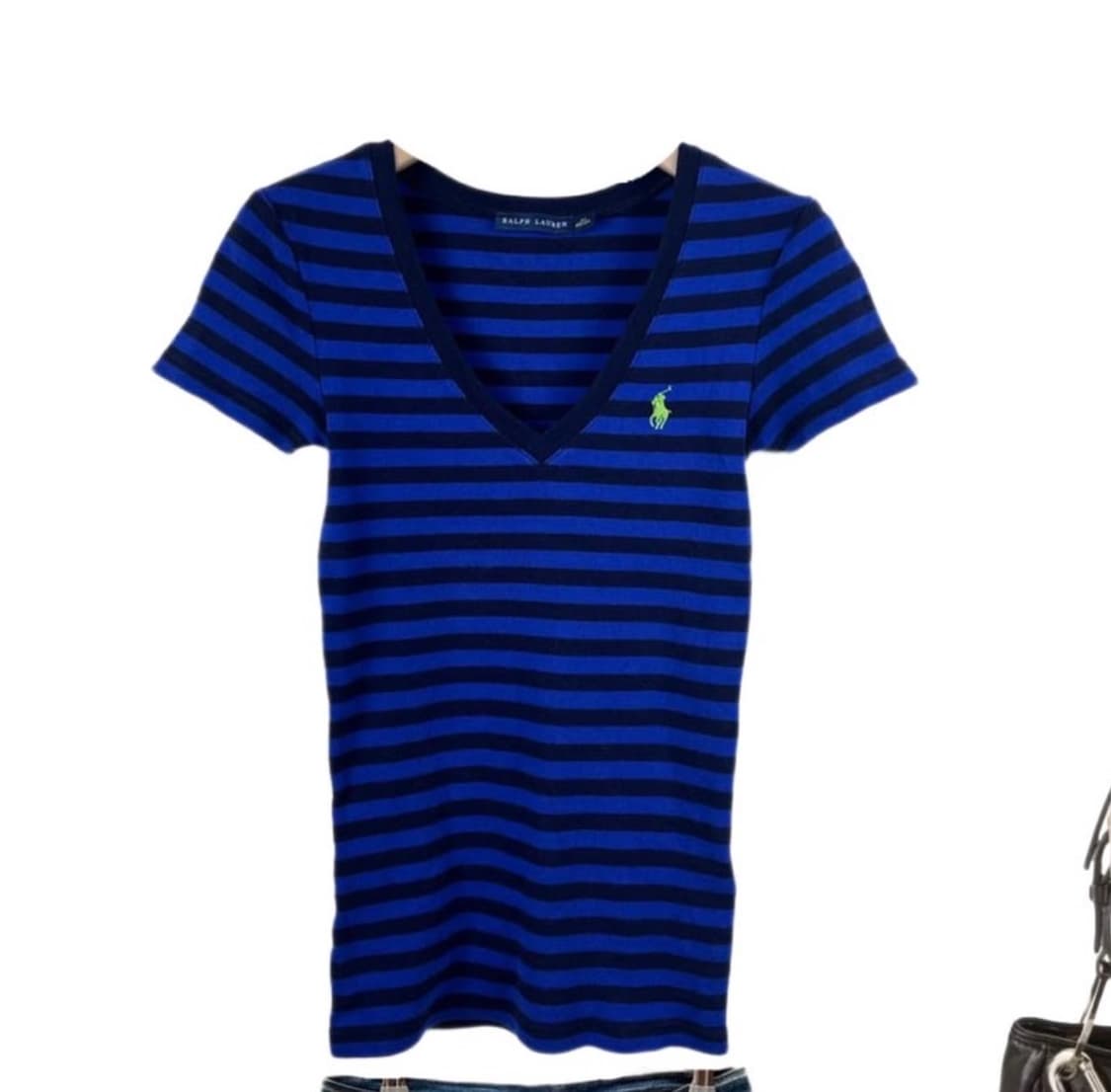 구해요) 랄프로렌 폴로 브이넥 스트라이프 반팔 상품이미지1