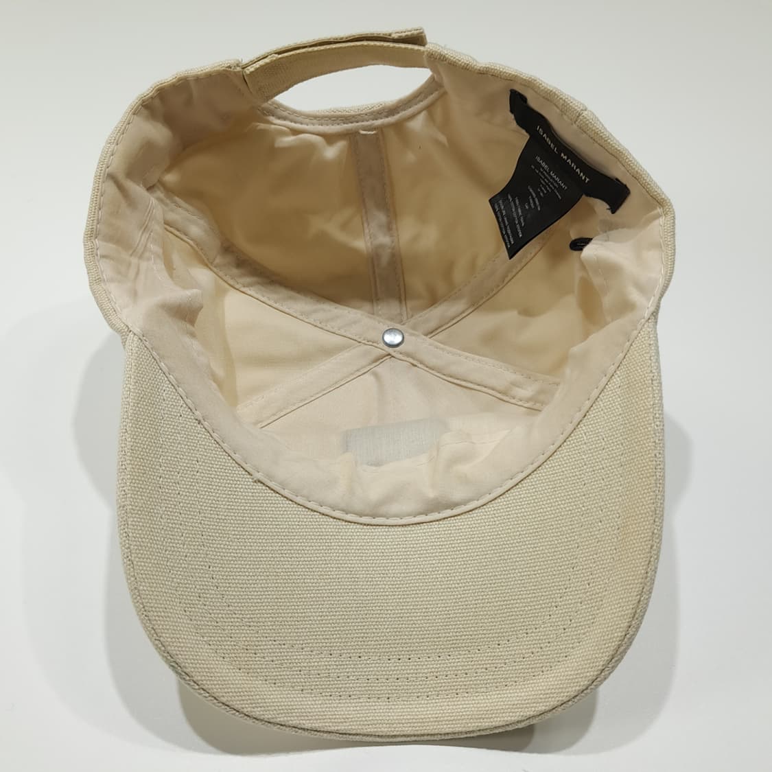 CL860 이자벨마랑 타이론 블랙 로고 자수 베이지 코튼 볼캡 상품이미지6