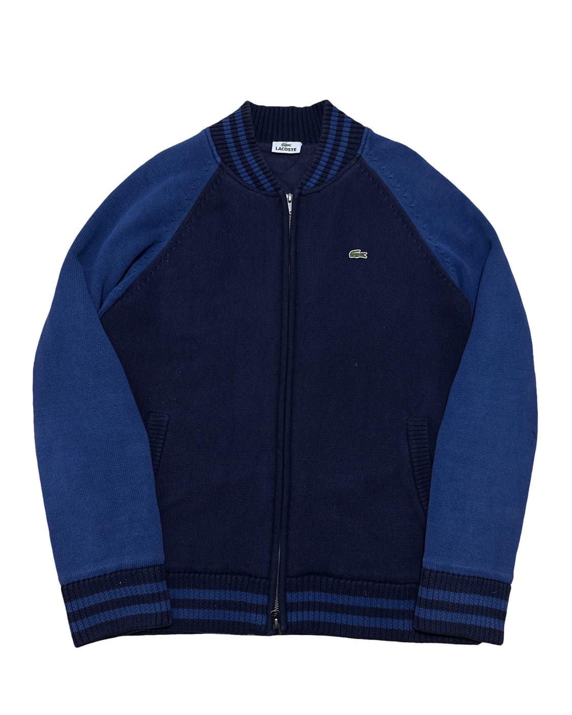 라코스테 로고 니트 블루종 자켓 상품이미지1