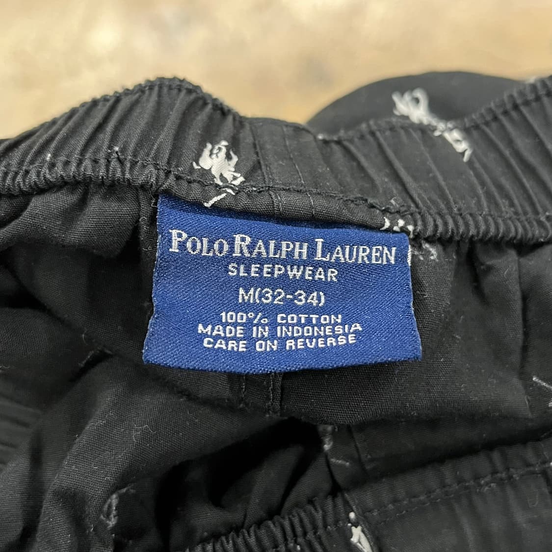 [정품/ M] 폴로 랄프로렌 올오버 포니 파자마 팬츠 블랙 b10 상품이미지5