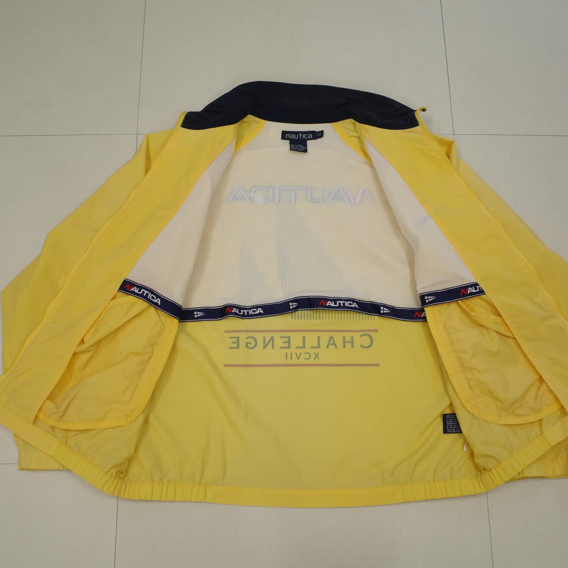90s 노티카 챌린지 요트 옐로우 바람막이 자켓 L 상품이미지7