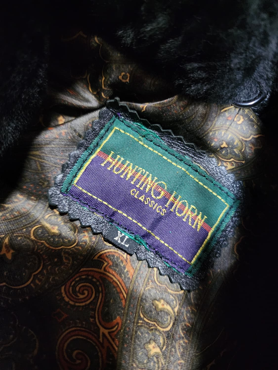 빈티지 블랙 양가죽 무스탕 자켓    XL사이즈  상품이미지2