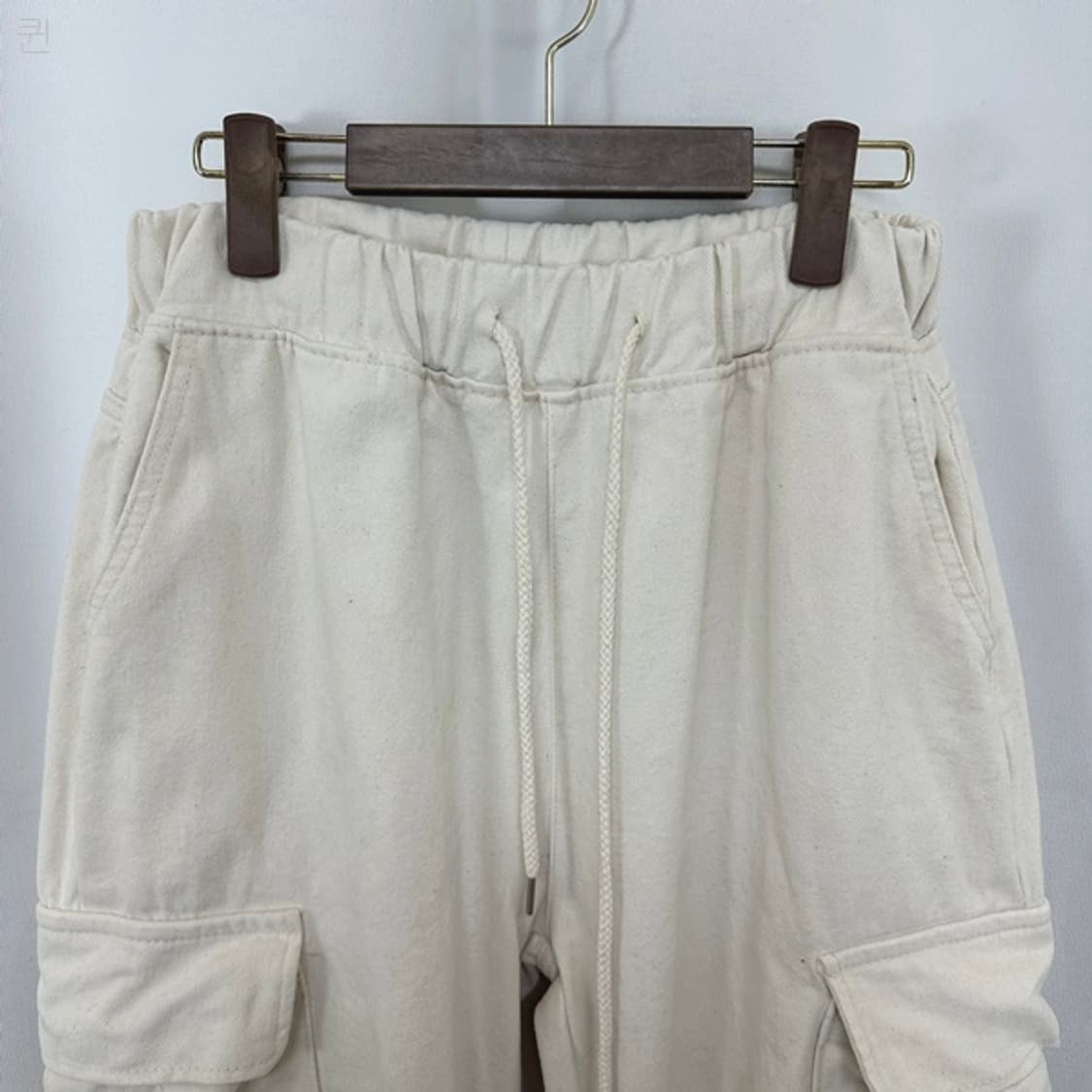 보세 남자 면100% 밴딩 바지 아이보리 FREE 상품이미지2