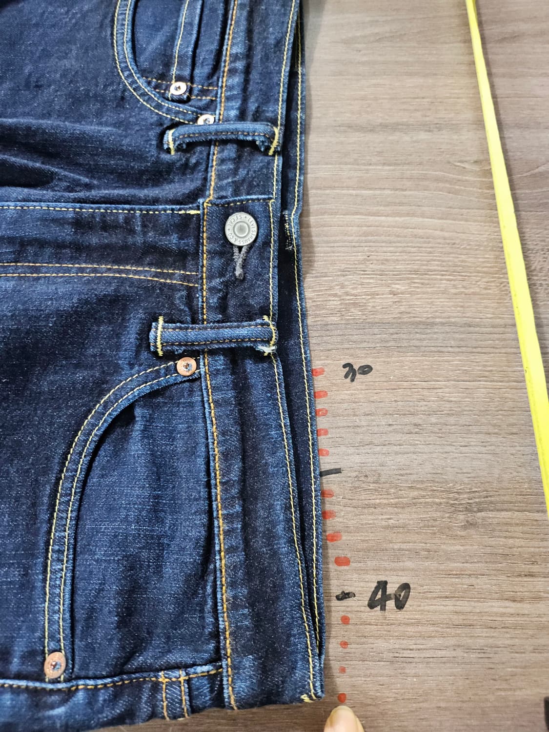 리바이스 510  진데님팬츠 W34L33 상품이미지7