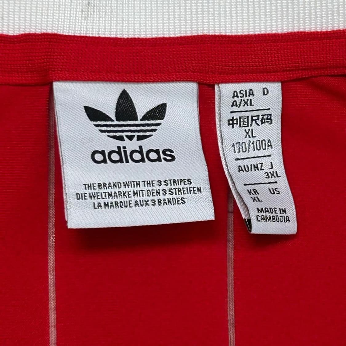 ADIDAS 아디컬러 3s 핀 스트라이프 드레스 레드 XL 상품이미지6