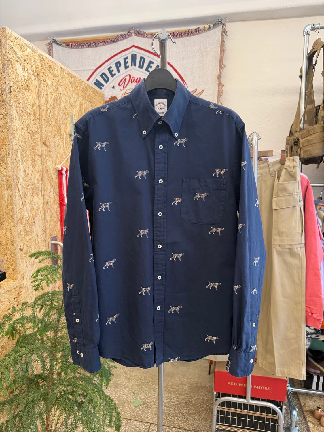 브룩스브라더스 강아지자수 옥스포드 셔츠 상품이미지1