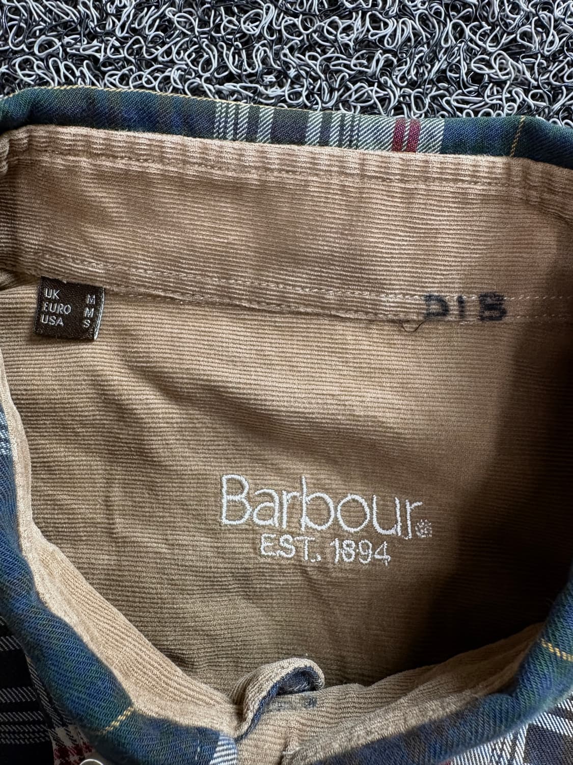 바버 체크 패턴 치카노 긴팔 셔츠 3455 상품이미지3