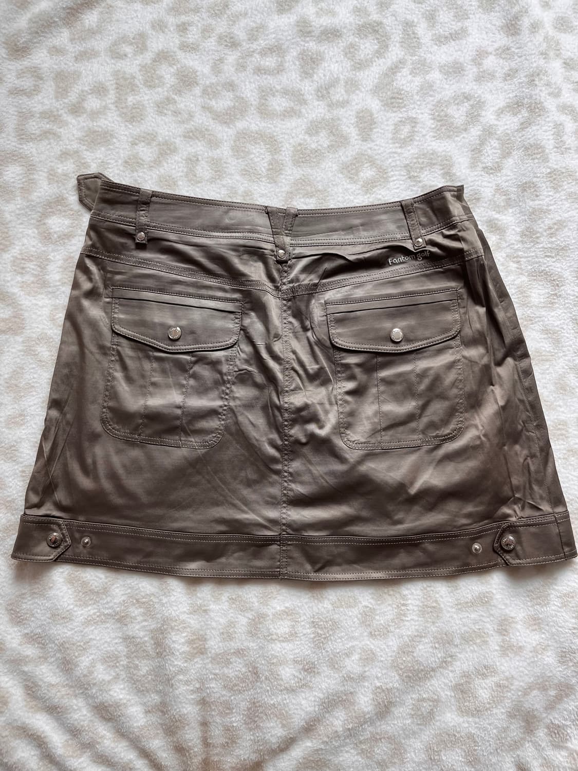 Khaki nylon wrap skirt 상품이미지3