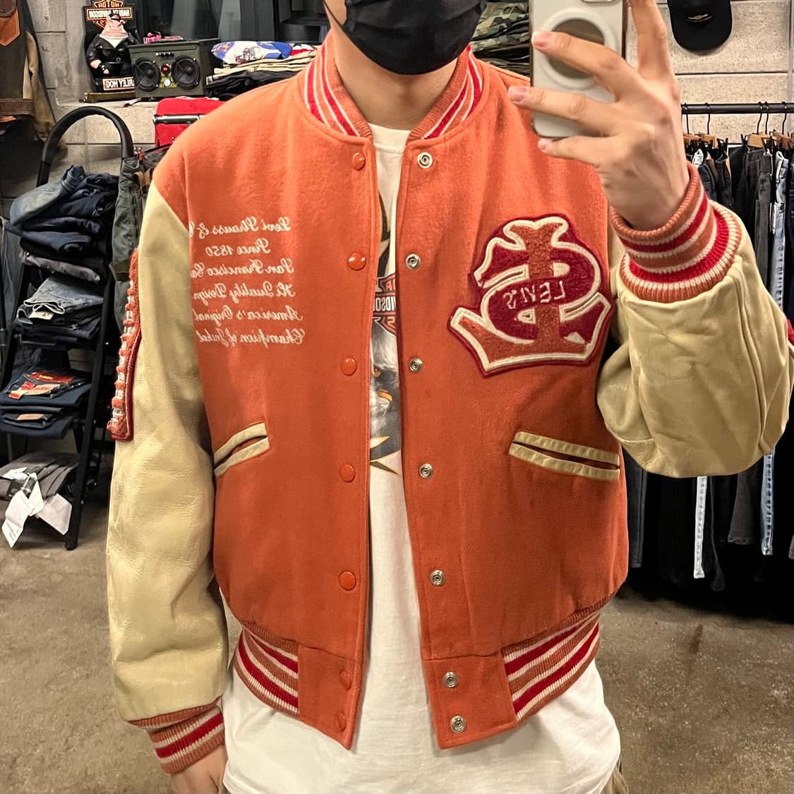 90s 리바이스 울 바시티 자켓 (100) 상품이미지8