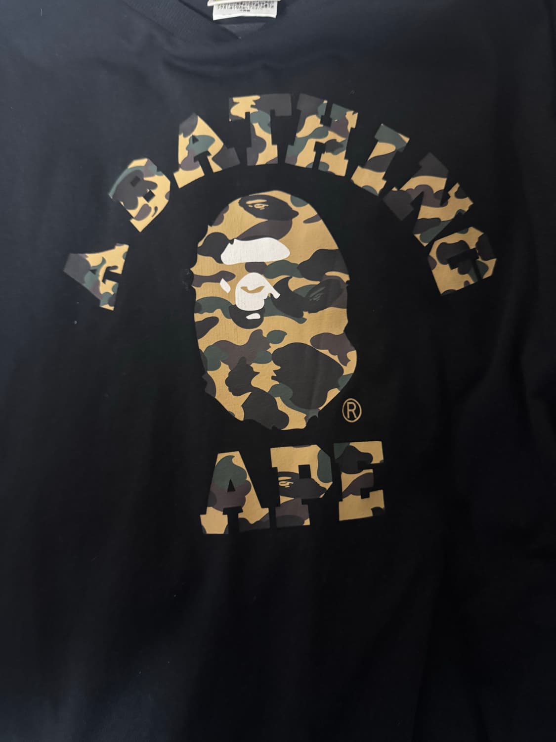 BAPE 카모 롱슬리브 티셔츠 블랙 M 상품이미지5