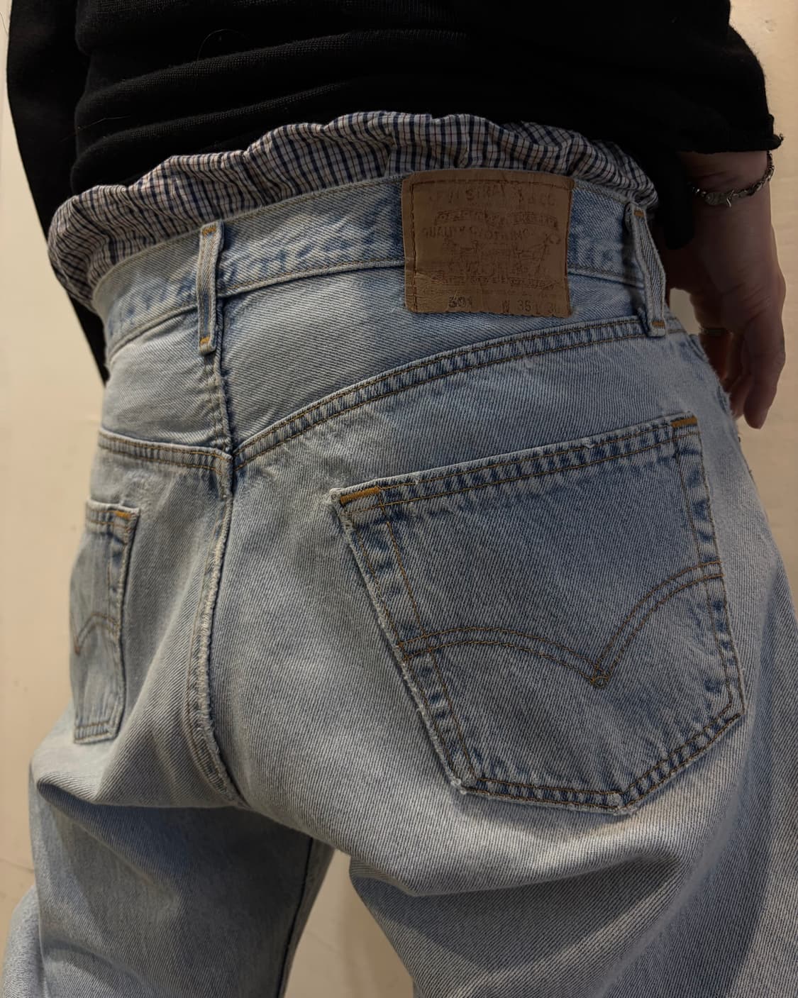 90s🇺🇸 LEVIS 501 U.S.A denim scratch je 상품이미지1