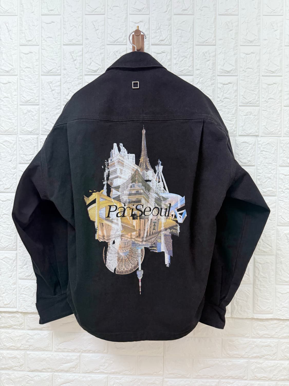 (24FW)우영미시티 그래픽 데님 셔츠 블랙(46) 상품이미지1