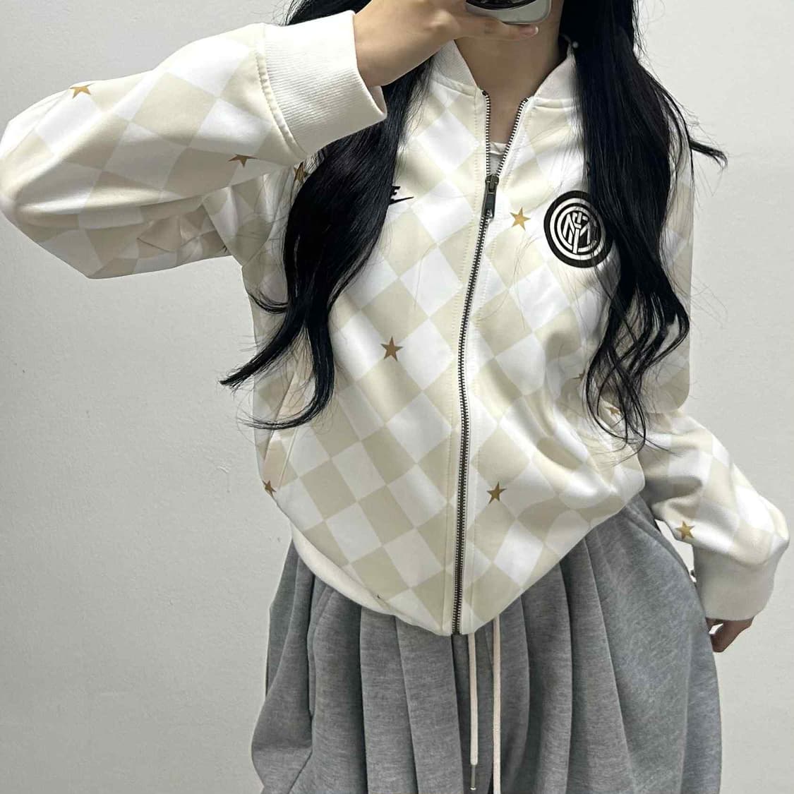 나이키 인터밀란 올드 유니폼 아이보리 트랙탑 희귀져지(S) 상품이미지1