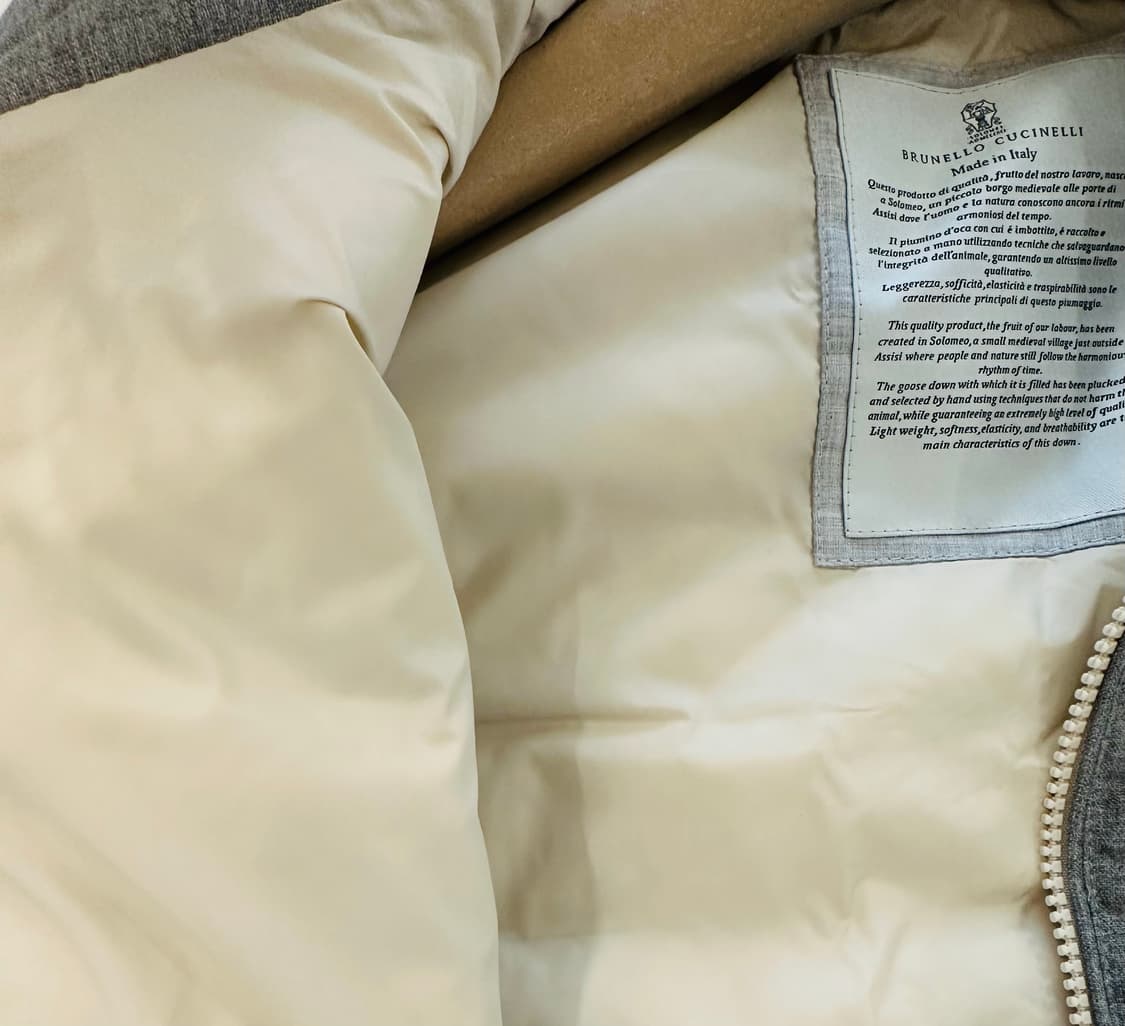 브루넬로 쿠치넬리 구스다운 버진울 경량 베스트 자켓 새상품 상품이미지6