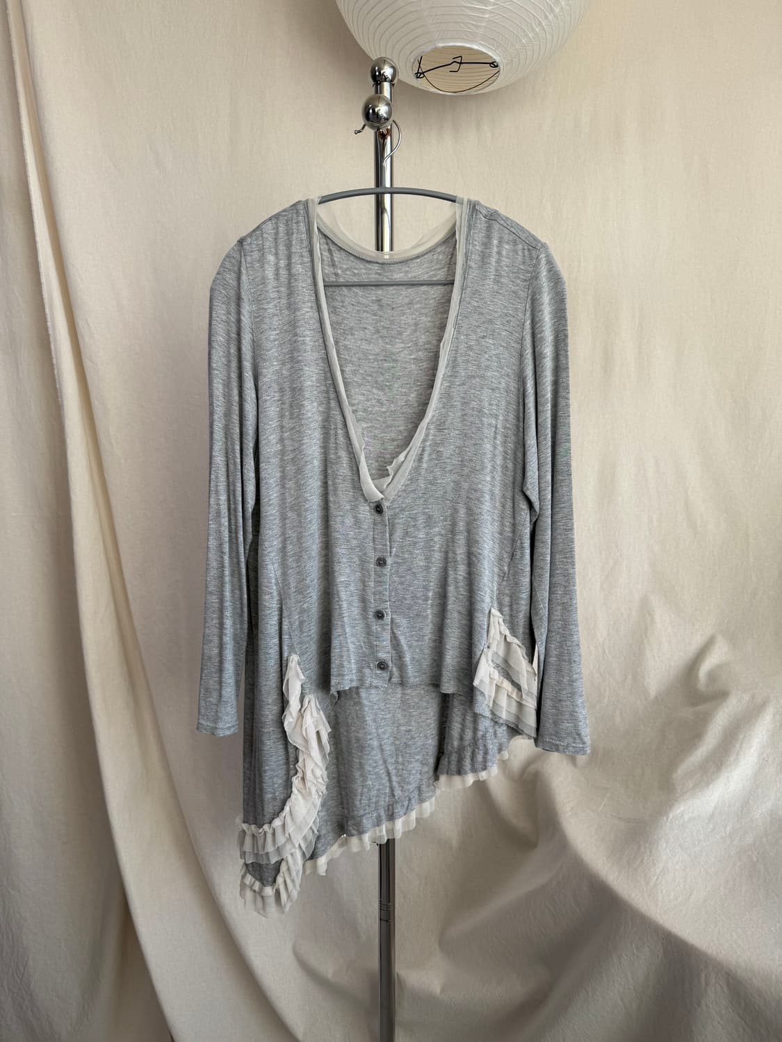 매쉬 레이스 롱 가디건 상품이미지2