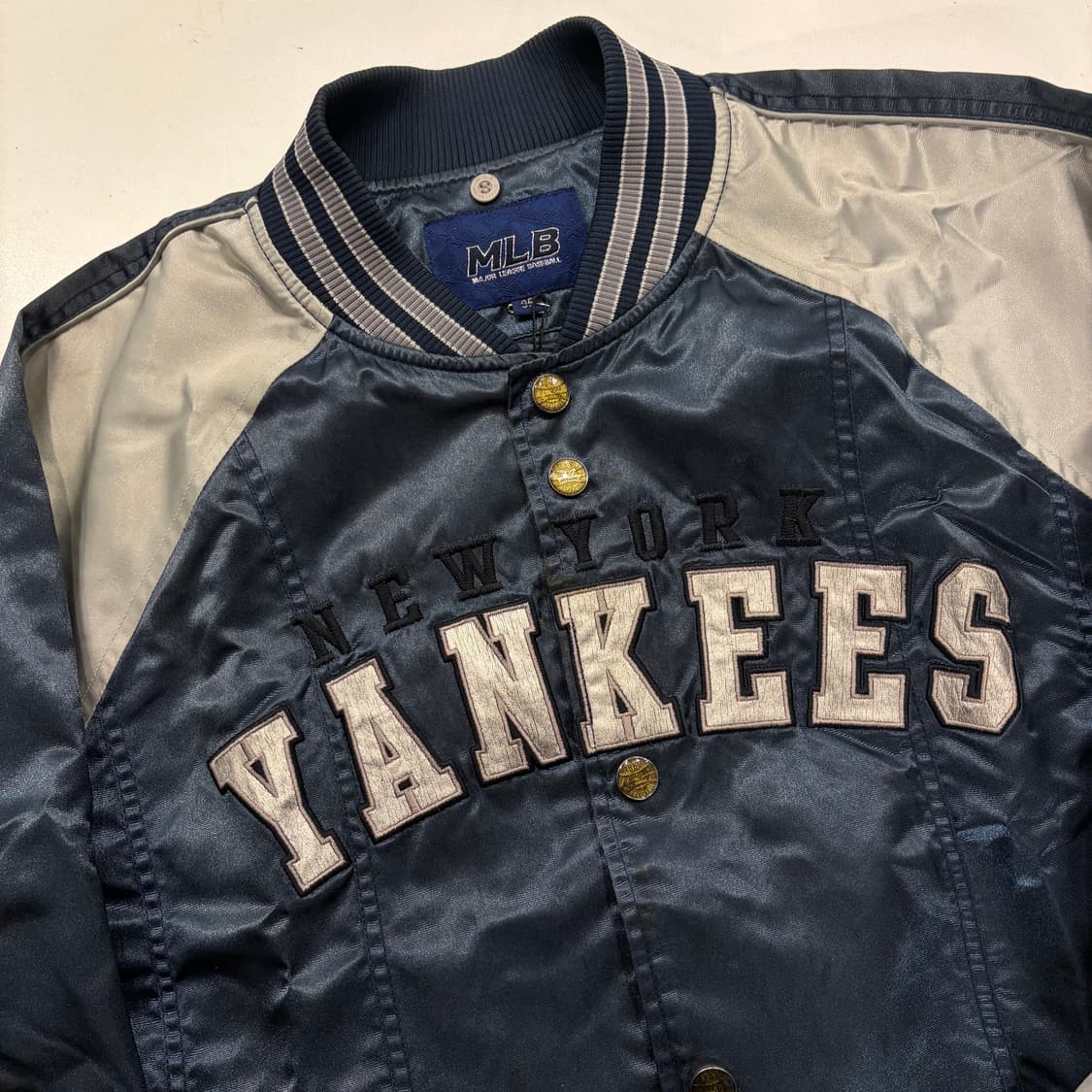 [95] 00s MLB 뉴욕 양키스 스타디움 자켓 네이비 B256 상품이미지3