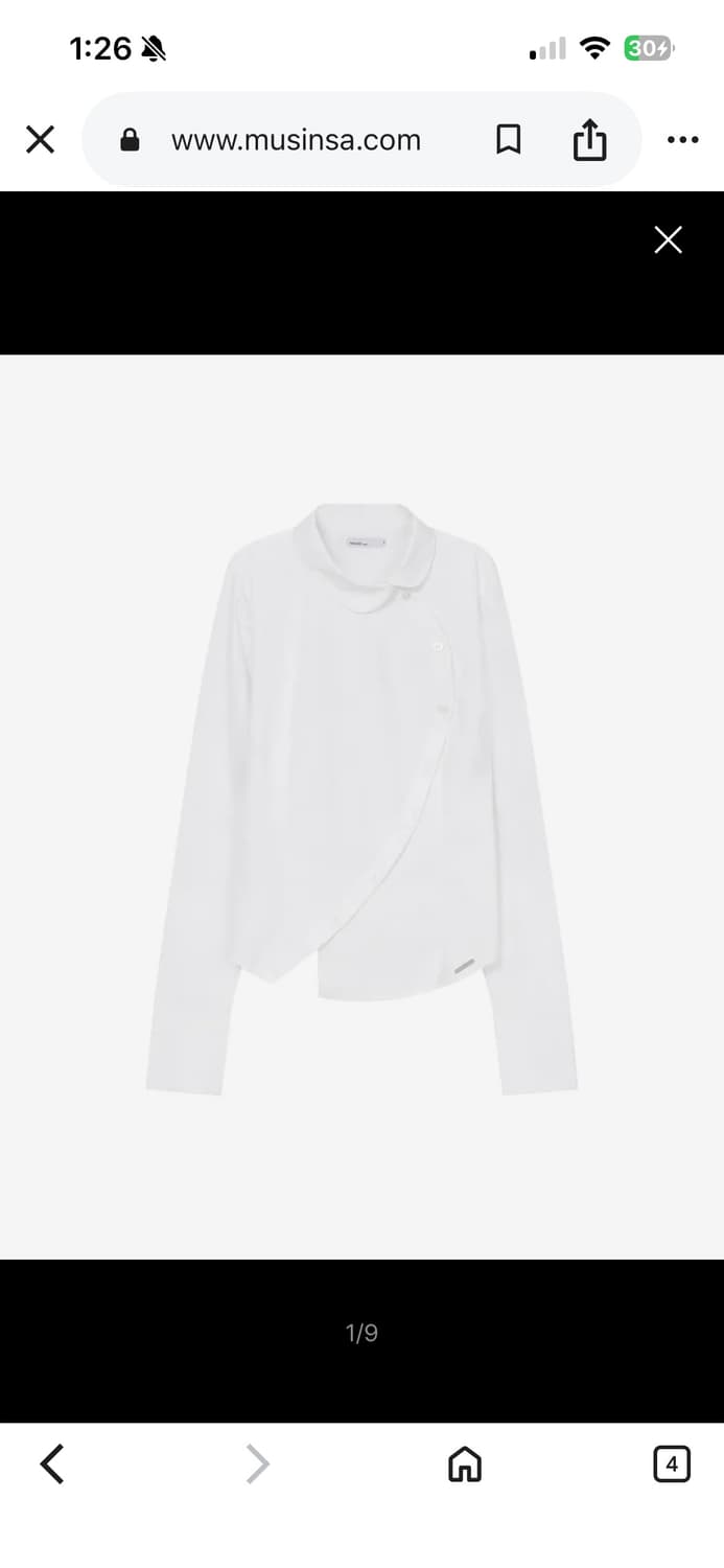 미세키서울 셔츠 Oblique button shirts WHITE 상품이미지3