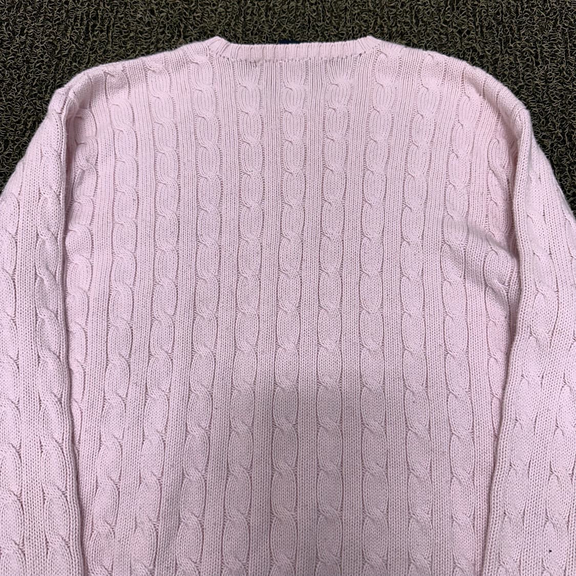 POLO 폴로 스포츠 여성 케이블 꽈배기 니트 핑크 L 상품이미지5