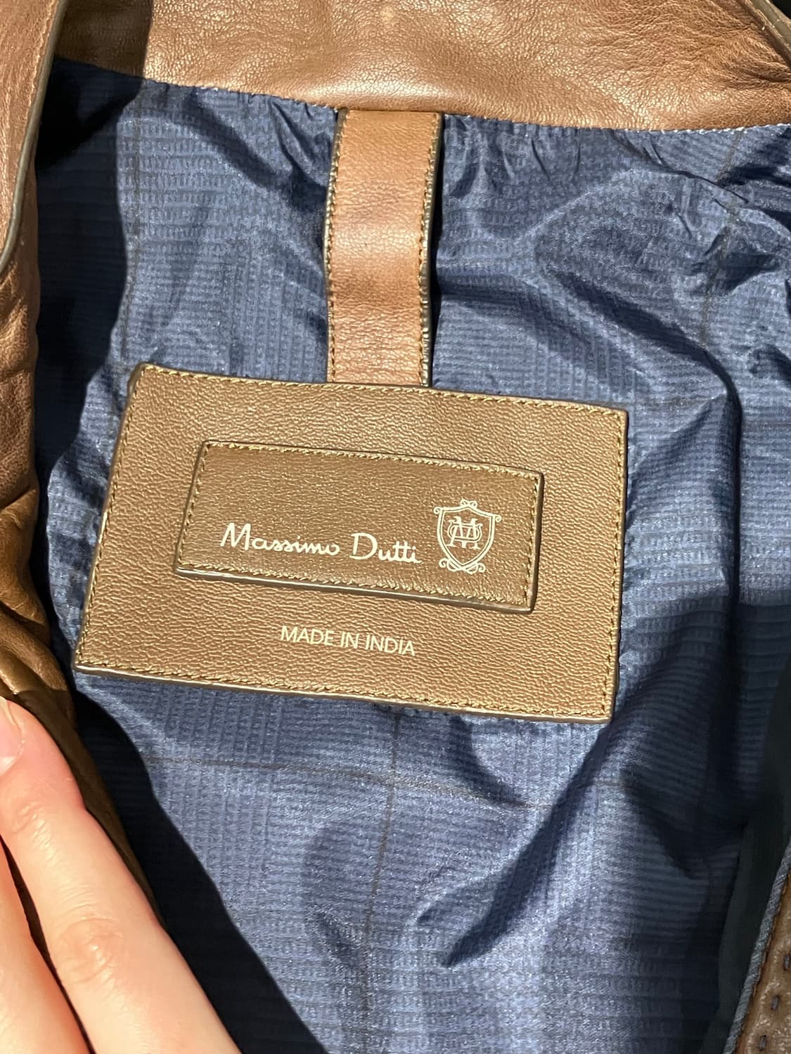 Massimo Dutti 브라운 레더 자켓 상품이미지3