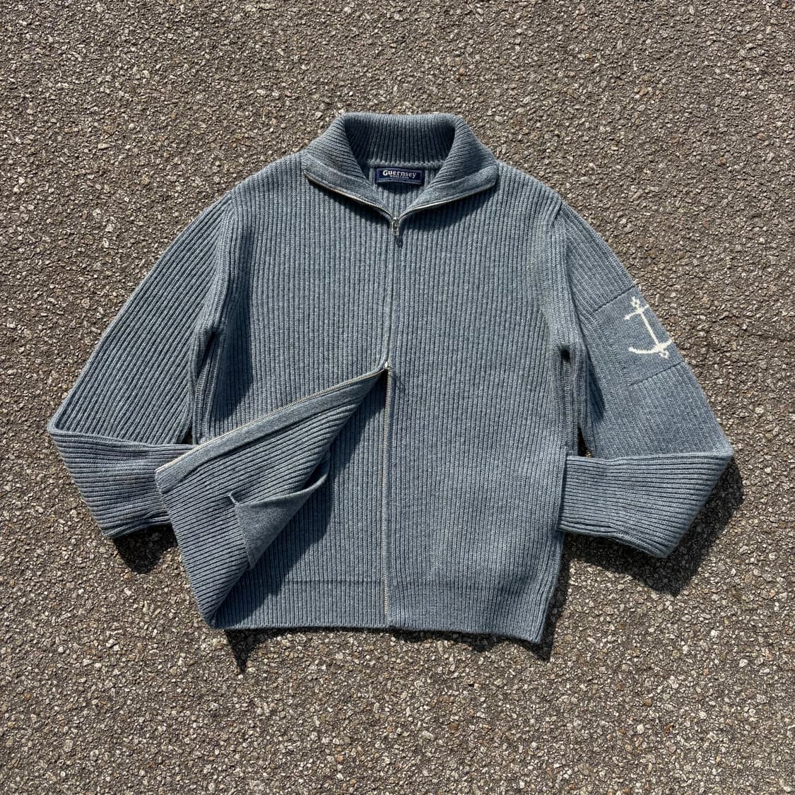 Guernsey Woollens 피셔맨 투웨이 니트집업 상품이미지1