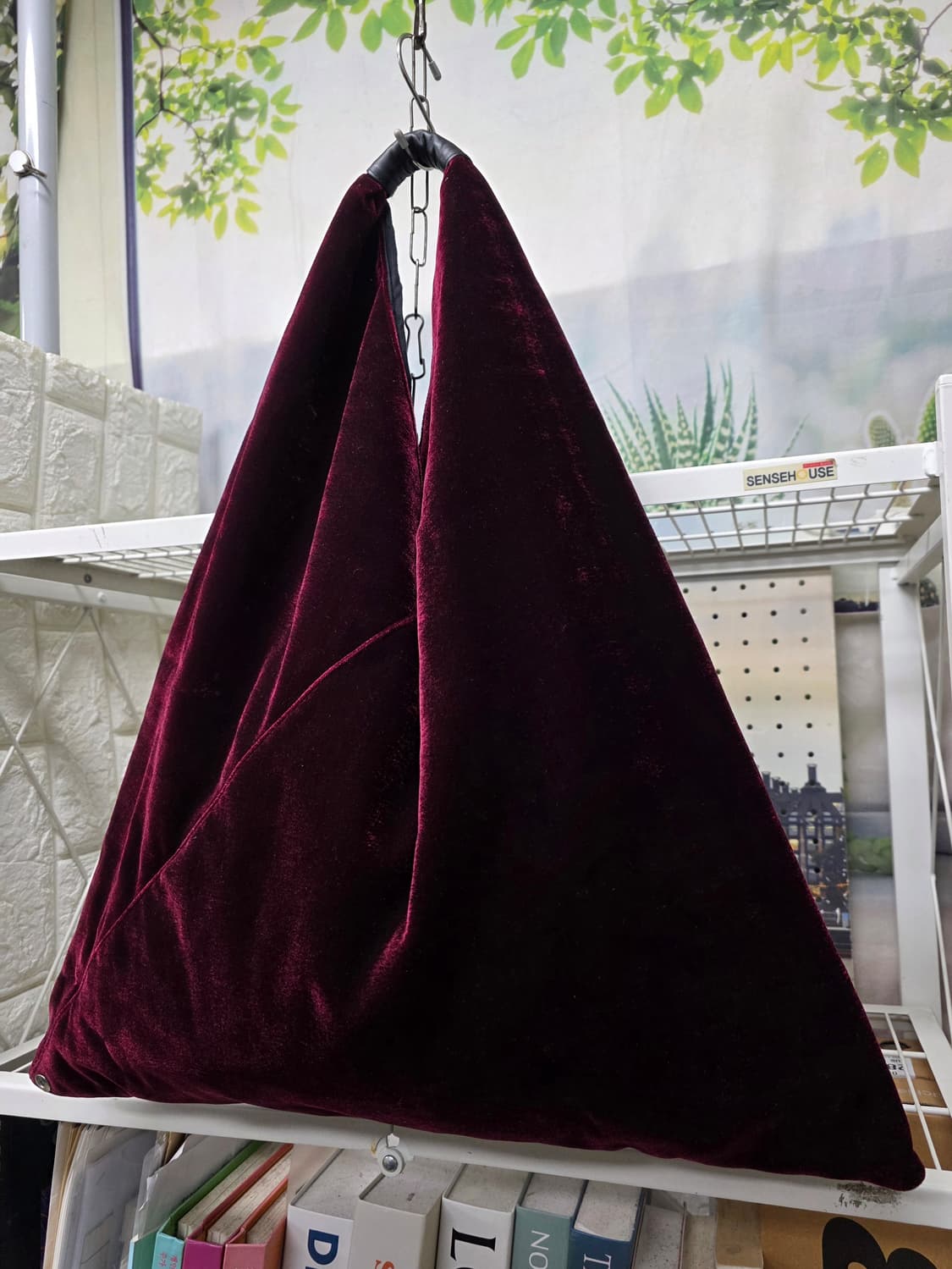 MM6 메종마르지엘라 벨벳 트라이앵글백 재패니즈백 토트백 숄더백 GD85 상품이미지2