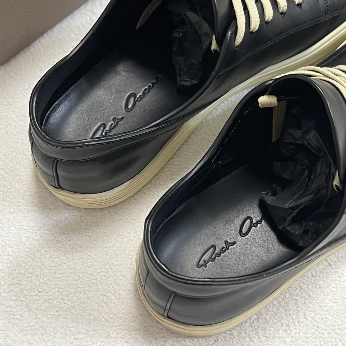 릭오웬스 17SS 지오트레셔 로우 스니커즈 블랙 LBO 상품이미지4