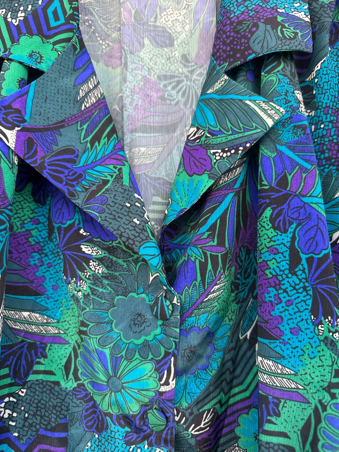 US 레트로 플라워패턴 블라우스 상품이미지4