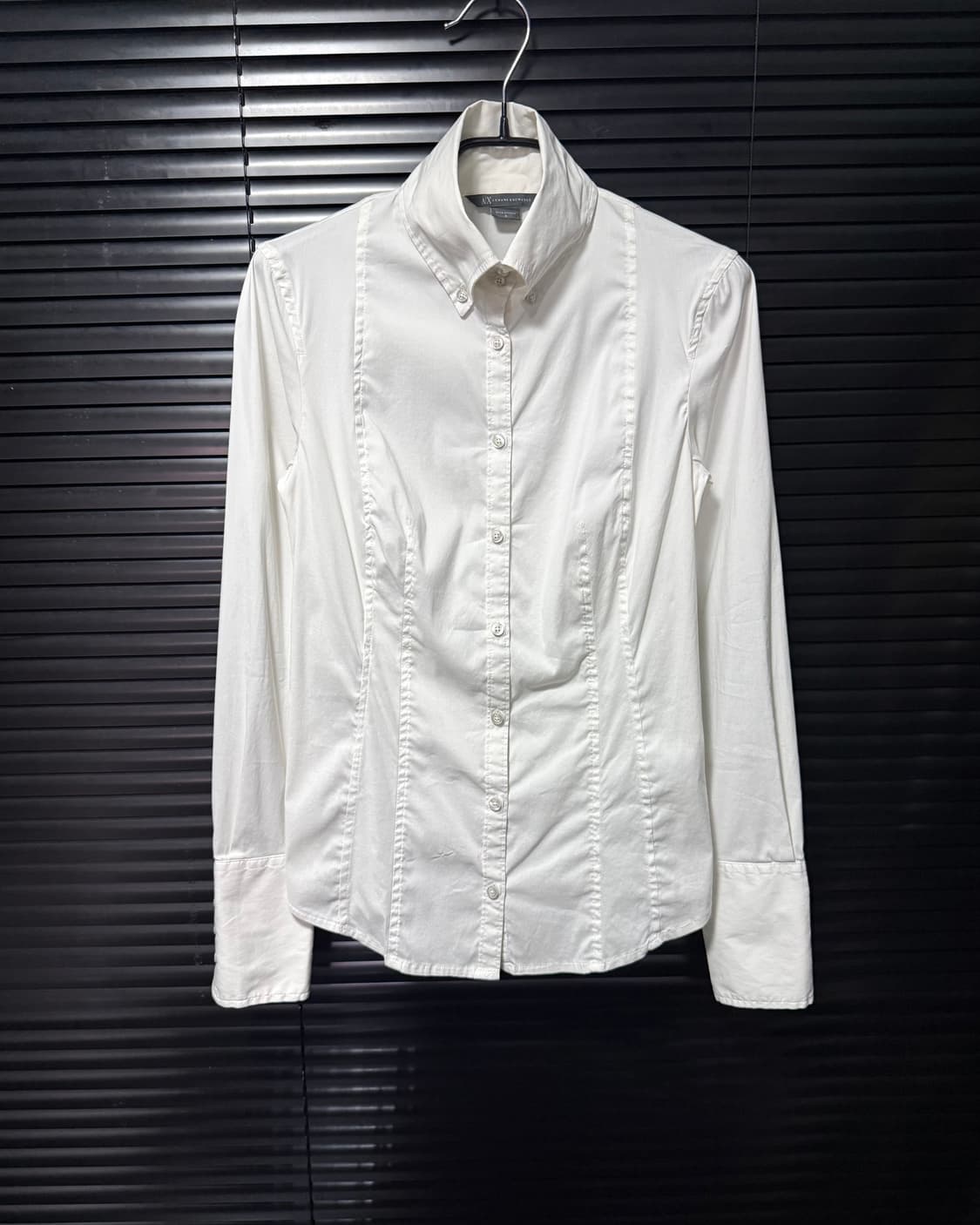아르마니 익스체인지 화이트 셔츠 흰색 하이넥 커프스 로리 고스 펑크 락 상품이미지3